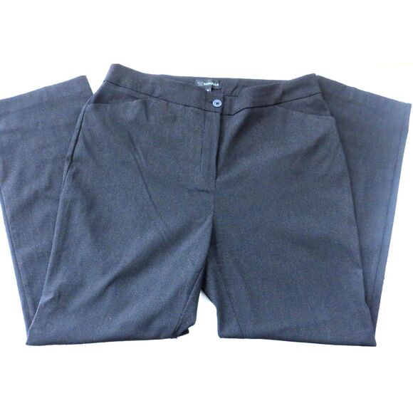 Rafaella Dress Slacks Classic Fit Clean Straight Leg  Black Size 14 EUC - Picture 1 of 8